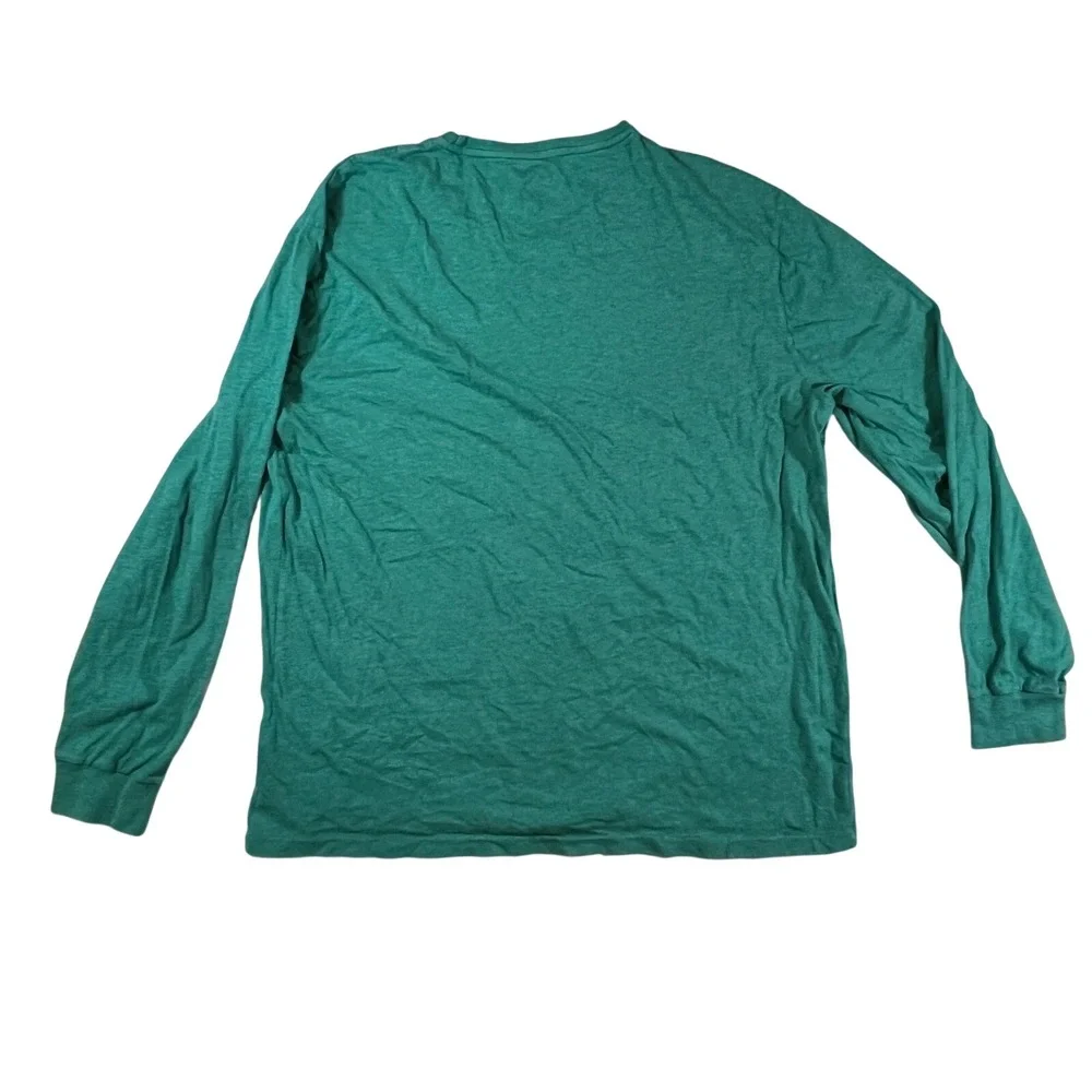 Polo Ralph Lauren Long Sleeve T-Shirt Mens XL Green‎ Custom Slim Fit Cotton Tee